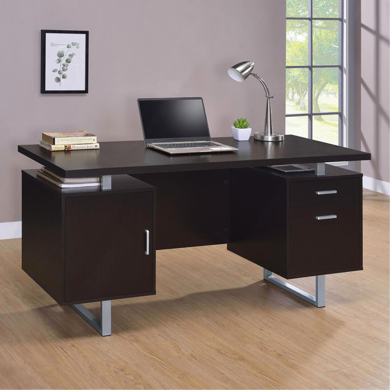 Bureau à 2 tiroirs à plateau flottant
