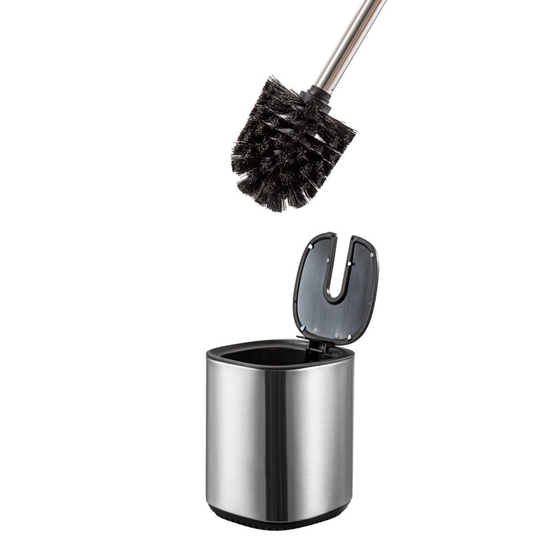 Lafollette Toilet Brush & Holder, Satin Chrome