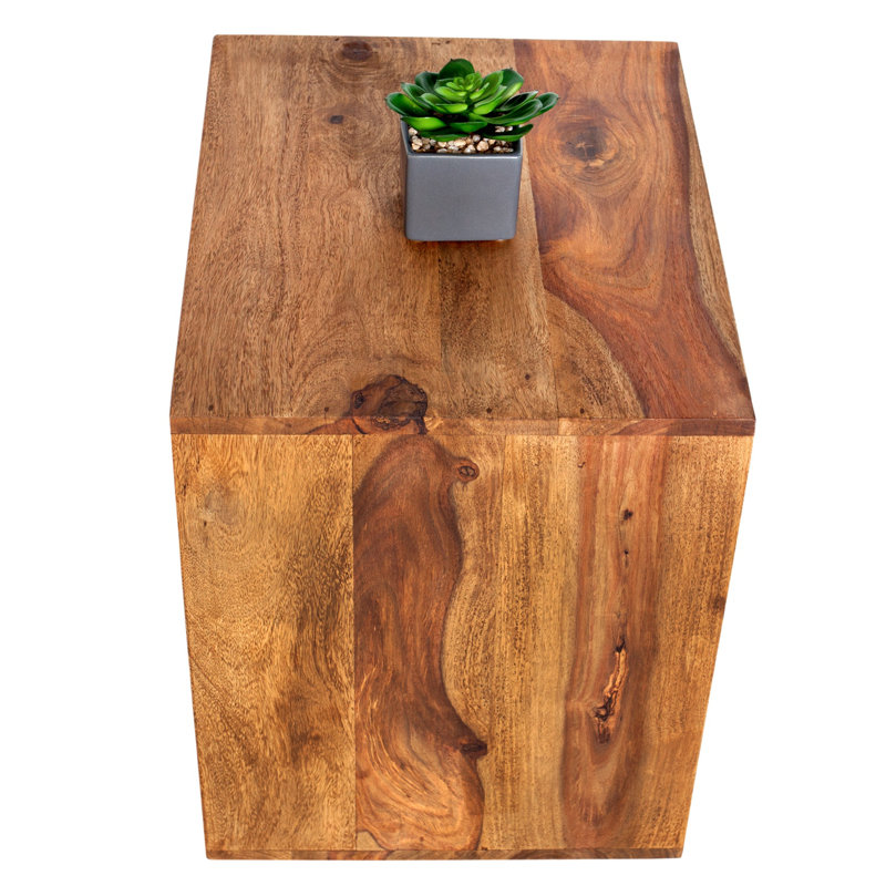 Theirry Solid Wood Abstract End Table
