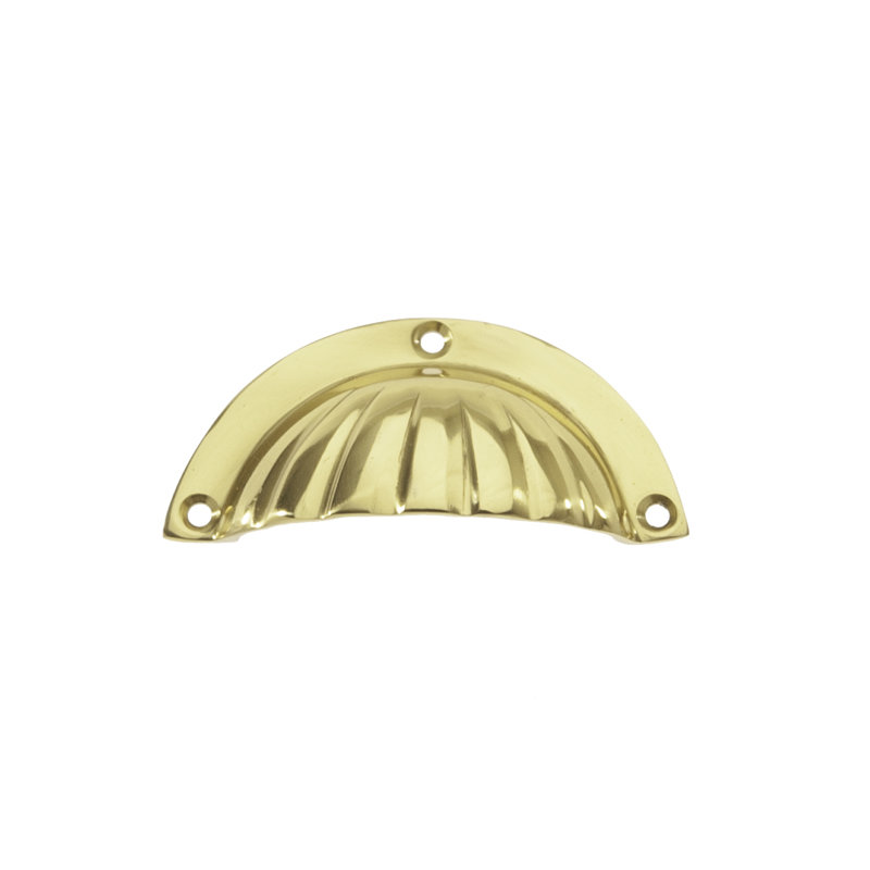 Kandice Cup/Bin Handle, Polished Brass