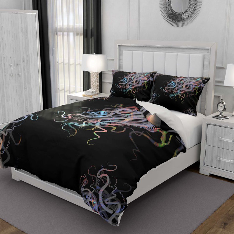  Ensemble de housse de couette Octopus, Housse de couette pour très grand lit et 2 très 