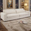 Canapé 105 po en velours beige, causeuse 2 pièces, coussin de siège amovible à double couche, mousse haute résilience, structure en bois massif, comprend 2 coussins lombaires