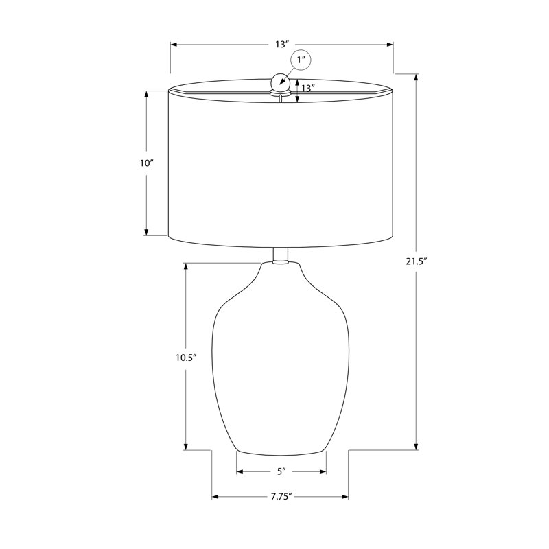 Lampe de table en céramique noire 22 po avec abat-jour ivoire en lin - Éclairage à intensité variable à 3 voies de style transitionnel pour le bureau de la chambre à coucher du salon