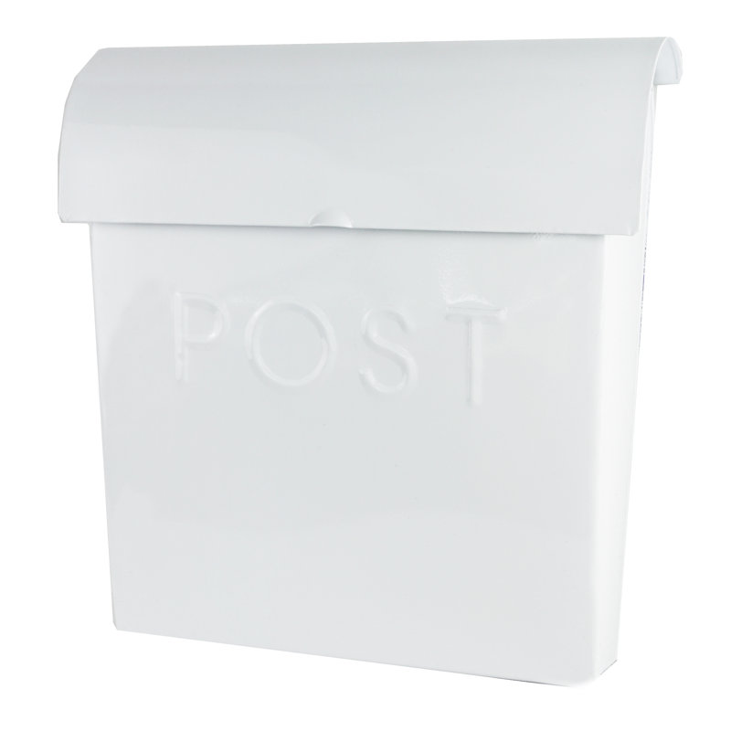 Boîte aux lettres murale en aluminium Euro 11 po x 12 po, Blanc halo