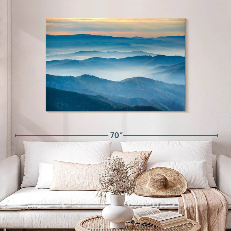 Contour de paysage de montagne apaisant Kerrick, H 32 po x l 48 po