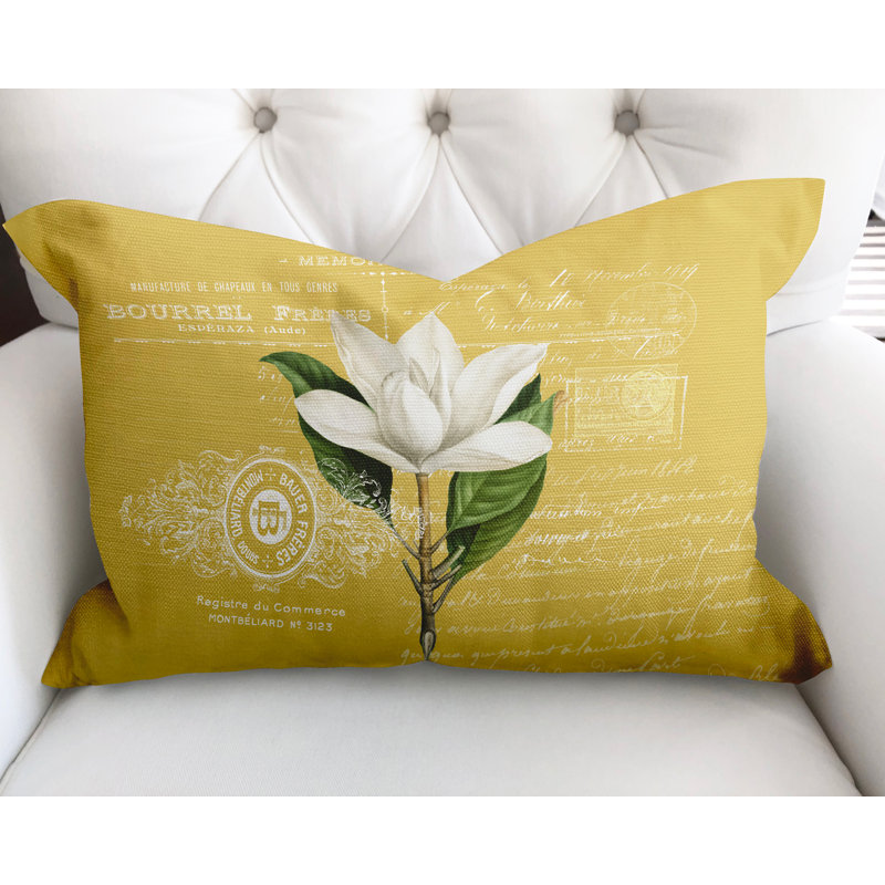 Housse et insert de coussin en coton Aurelie, Jaune