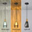 Suspension moderne de style campagnard en verre martelé en forme de larme avec abat-jour en bois pour îlot de cuisine ou chambre-1798069087