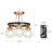  3-Light Glass Globe Semi Flush Mount