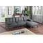 Polyfiber Adjustable Chaise Bed Living Room Solid Wood Legs Plush Couch