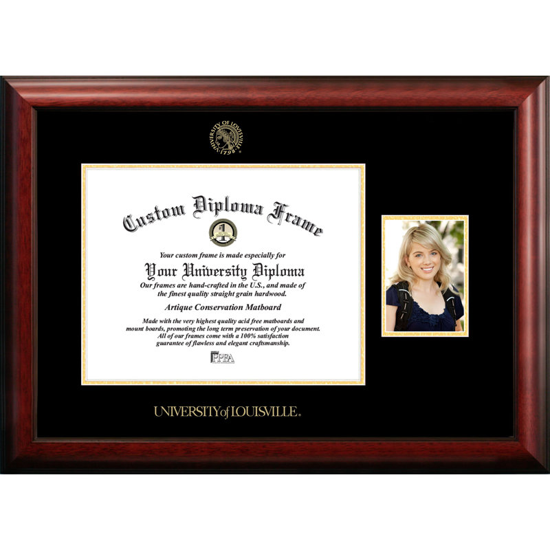 Cadre photo de diplôme en relief université de louisville