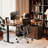 Retro Electric Adjustable Desk With Side Cabinets-1568662086