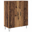  Highboard Black Oak 69.5 X 34 X 180 Cm Engineered Wood-1204700634
