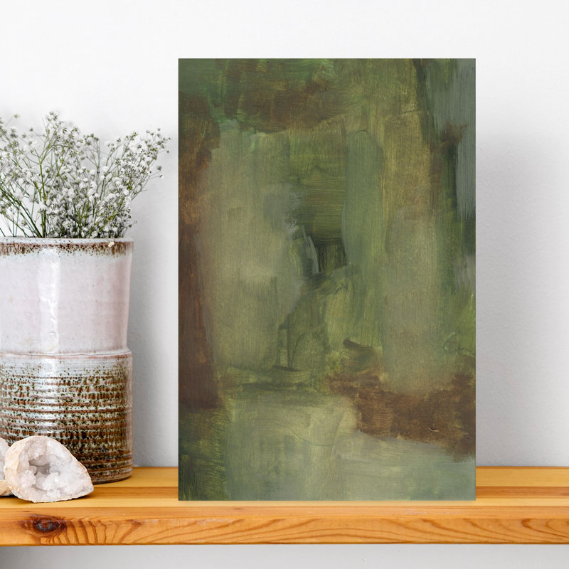 Muted Forest Path Abstract Ethereal Organic Forest Landscape Wall Art Print 1 Piece Wrapped Canvas Wall Art