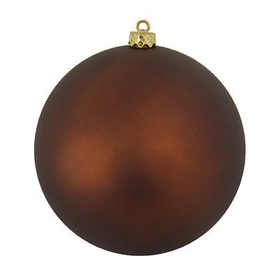 Matte Mocha Brown Shatterproof Commercial Christmas Ball Ornament 6" (150mm)