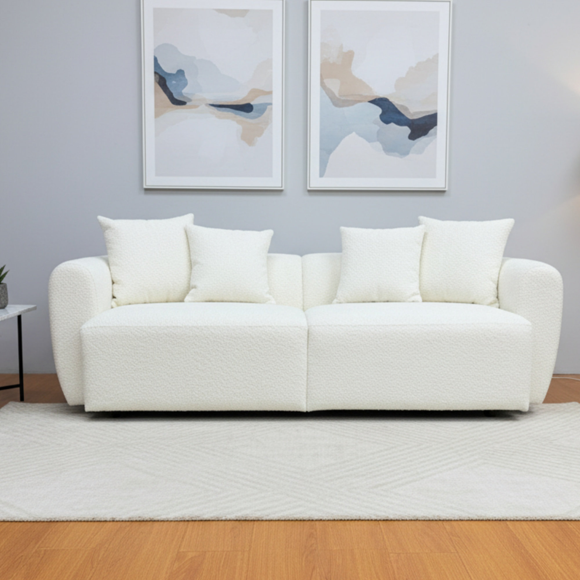 Ebern Designs 83'' Wide Uphostered Square Arm Sofa & Reviews - Wayfair ...