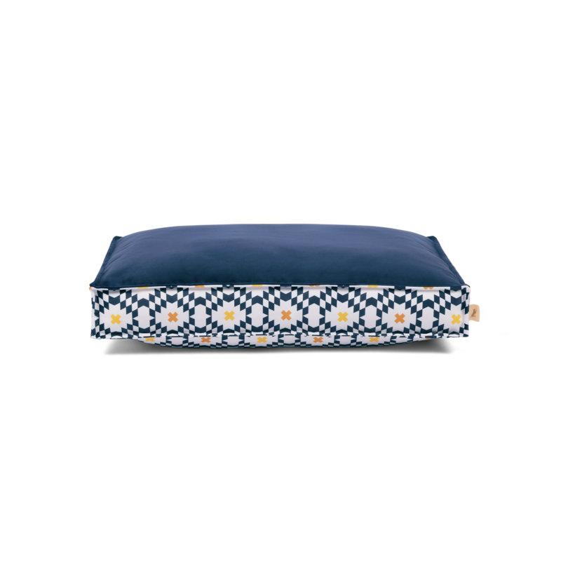 Coussin Boxy Bed, L 28 po x P 20 po x H 4 po, Bleu de cobalt