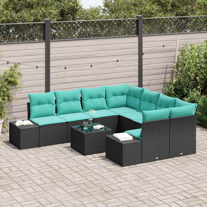 Ensemble de canapé de jardin 9 pièces vidaXL