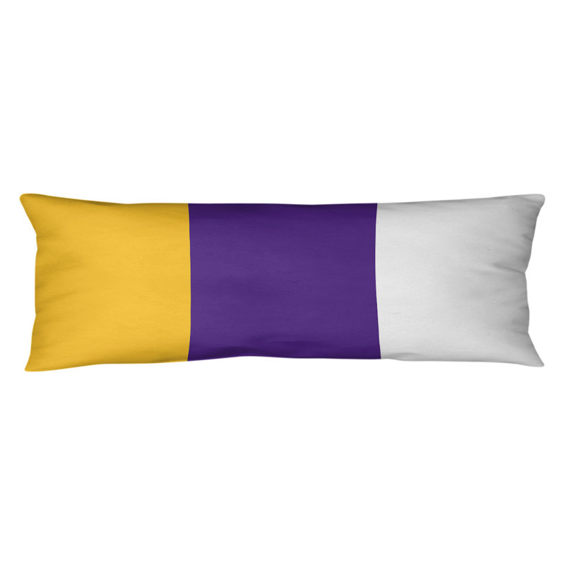 Oreiller de corps en polyester / polyester Arizona Football Stripes, Football d'Achille, Accent mauve