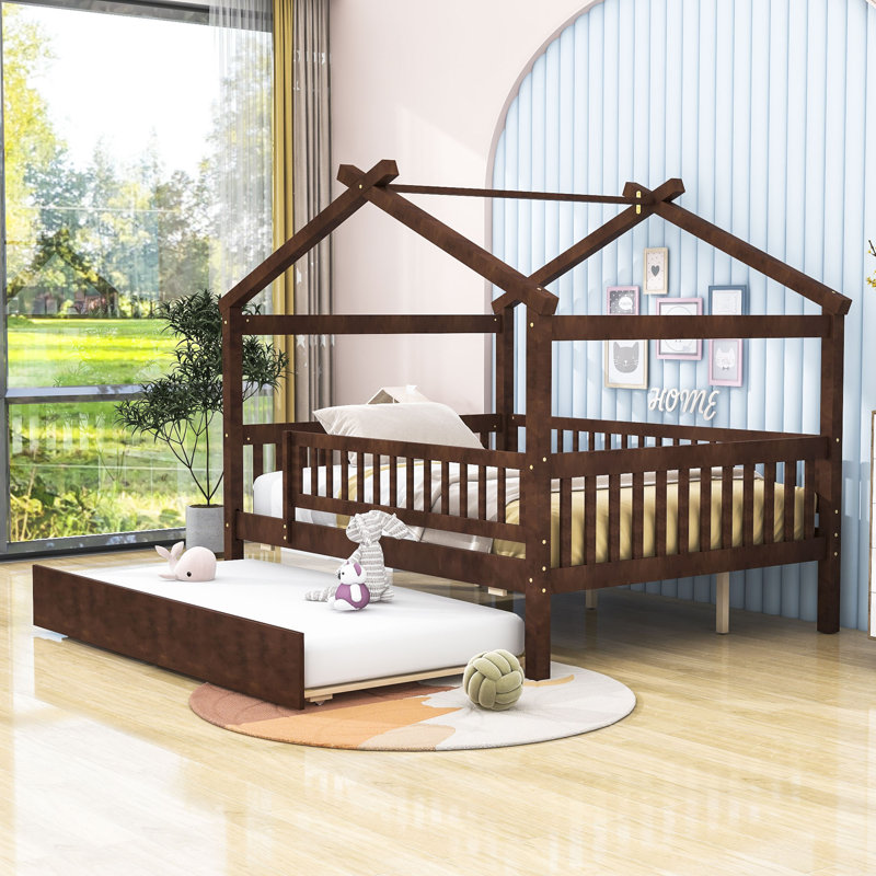 Dustee Wood Daybed with Slats, Full, Walnut