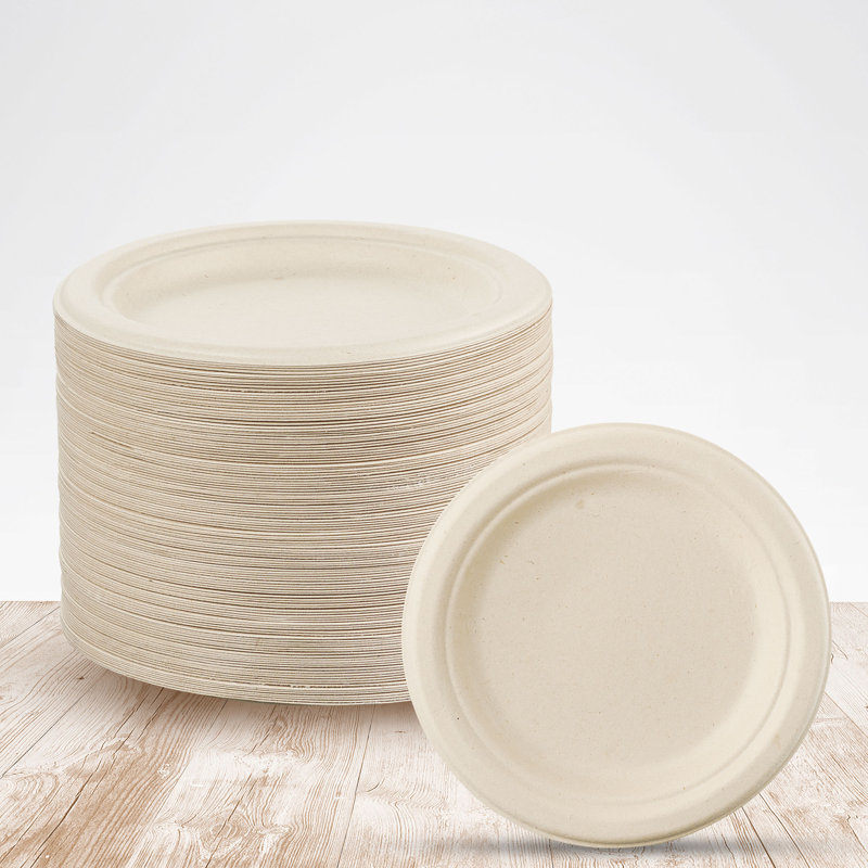 Bols en papier compostables, paquet, 7", Naturel