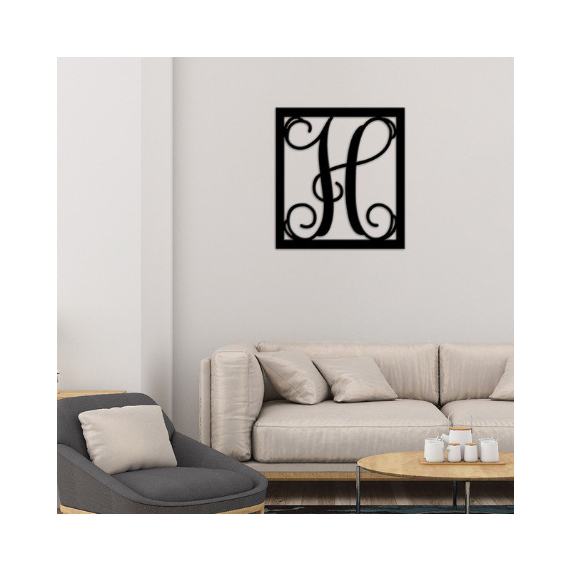 Breandon Water Resistant Steel Text & Numbers Wall Decor