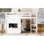Twin Size Loft Bed With A Playful Sliding Chalkboard, Built-In Bookshelf-1997764771-1997764770