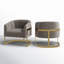 Fauteuil demi-tonneau rembourré l 30 po Romy-1115816500