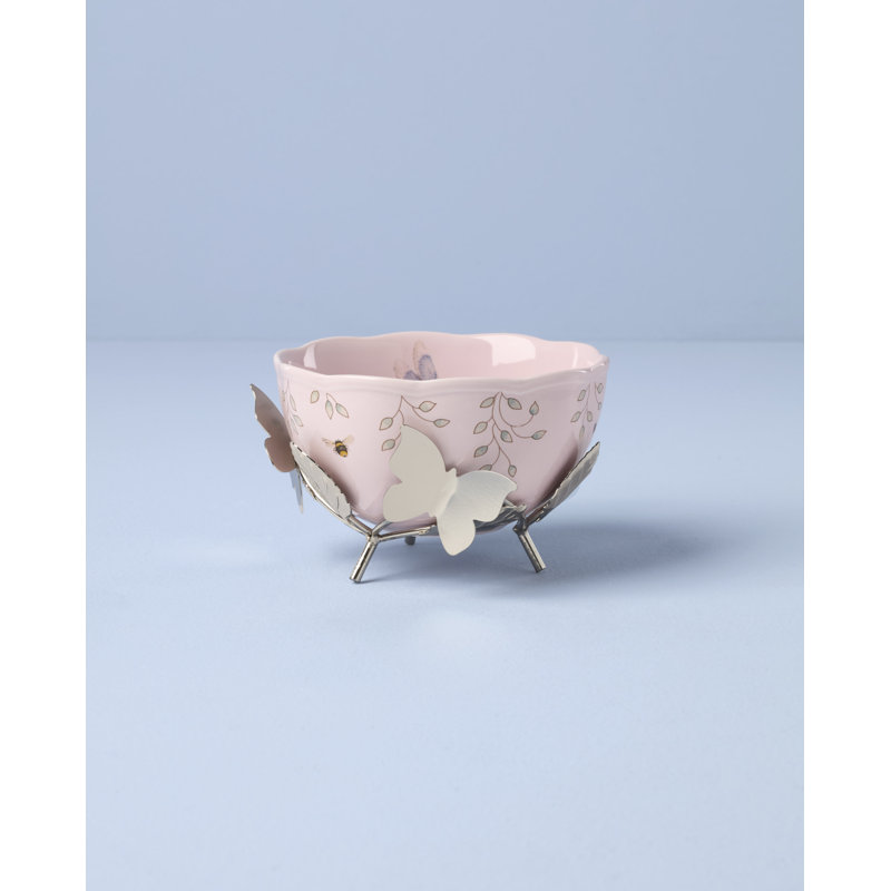 Butterfly Meadow Bowl with Stand