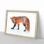 Red Fox in the Winter in Abstract - Picture Frame Painting Print-55771957-55771962