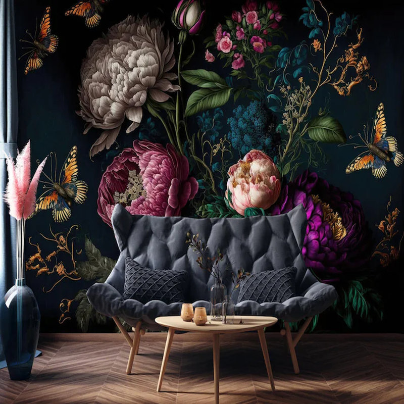 Midnight Garden Whispers, 105.96" L x 138" W