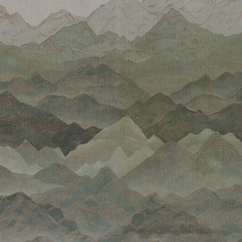Ensemble de panneaux de paysage Atmospherique, Vert
