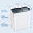 Portable Washing Machine with Drying Rack and 10 Hangers, 32lbs Mini Compact Laundry Washing Machine, Twin Tub 20lbs Washer & 12lbs Spinner, Clothes Washer Machine for Apartment, Dorm, RV, Black