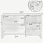 Buffet moderne à motif de vagues avec 3 tiroirs, grande armoire de rangement avec crochets et pieds centraux supplémentaires-1122585696