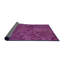 Tapis décoratif marron géométrique-448241033
