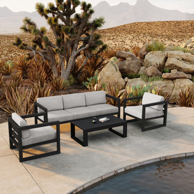 Avion 5 - Person Patio Conversation Set with Cushions