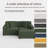 3 - Piece Upholstered Green Corduroy Modular Sectional Sofa with Pillow Back and Removable Ottoman-87307120-87307144