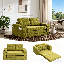 Canapé-lit double escamotable - Mousse moulée par compression, coussins inclus-126552651