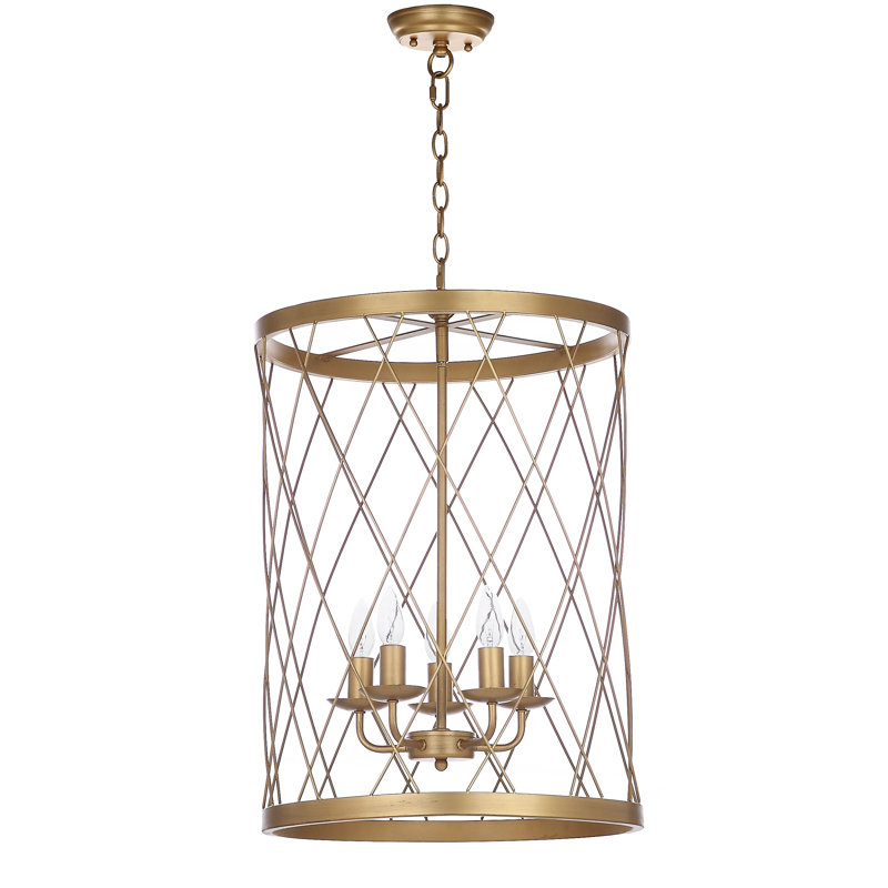 Lustre cylindrique à 5 lumières Handley