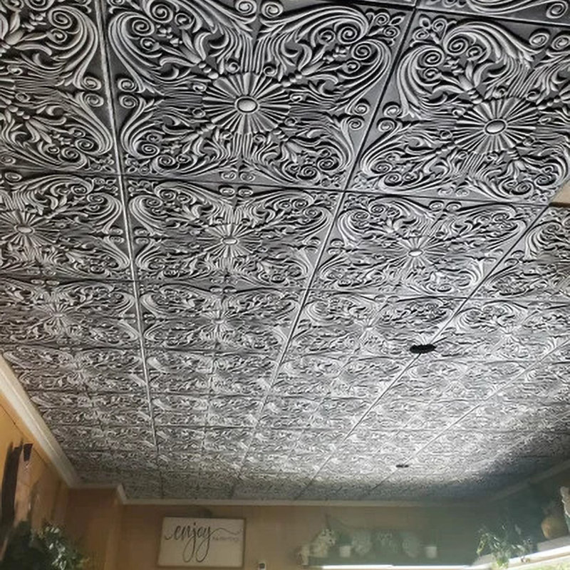 20X20 Styrofoam Ceiling Tiles Glue-Up Decorative Panels For Easy Diy Install, Home & Basement Renovation. R39 Victorian, Lot/8