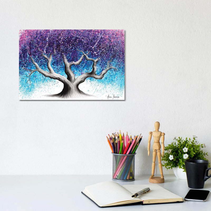 Midnight Dream Tree 1 Piece Wall Art on Canvas, 20.32 cm H x 30.48 cm W, Wrapped Canvas