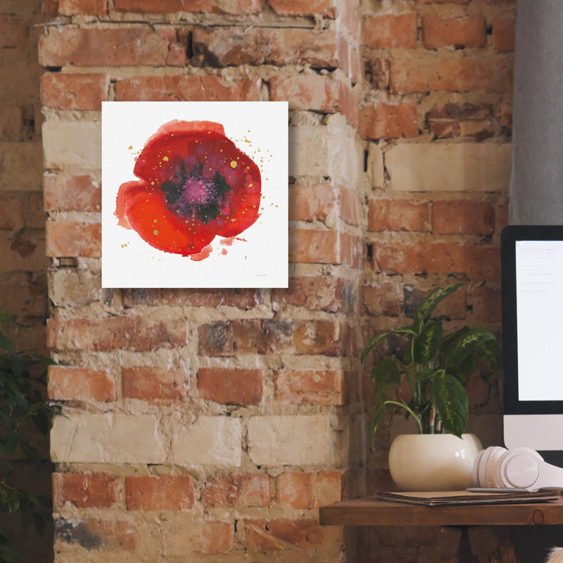 «Splash 5 with Gold» par Shirley Novak, art mural sur toile, H 12 po x l 12 po x P 0,75 po