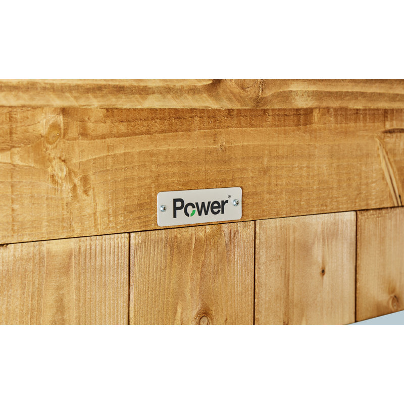 Powersheds 8 x 8ft Timber Overlap Windowless Pent Garden Shed