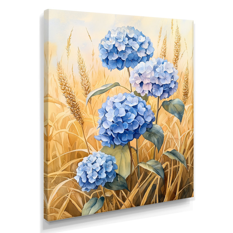 Annawan - Art mural sur toile à motif floral, Toile tendue, Ne s’applique pas, H 20 po x l 12 po