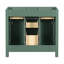 Meuble-lavabo simple 36 po avec 4 tiroirs et 2 armoires, meuble-lavabo moderne 36 po sans lavabo, meuble de rangement pour la salle de bain, meuble-lavabo avec cadre en bois massif seulement, vert