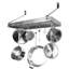 Gourmet Handcrafted Flared Arm Deep Bookshelf Wall Mounted Pot Rack-724010804