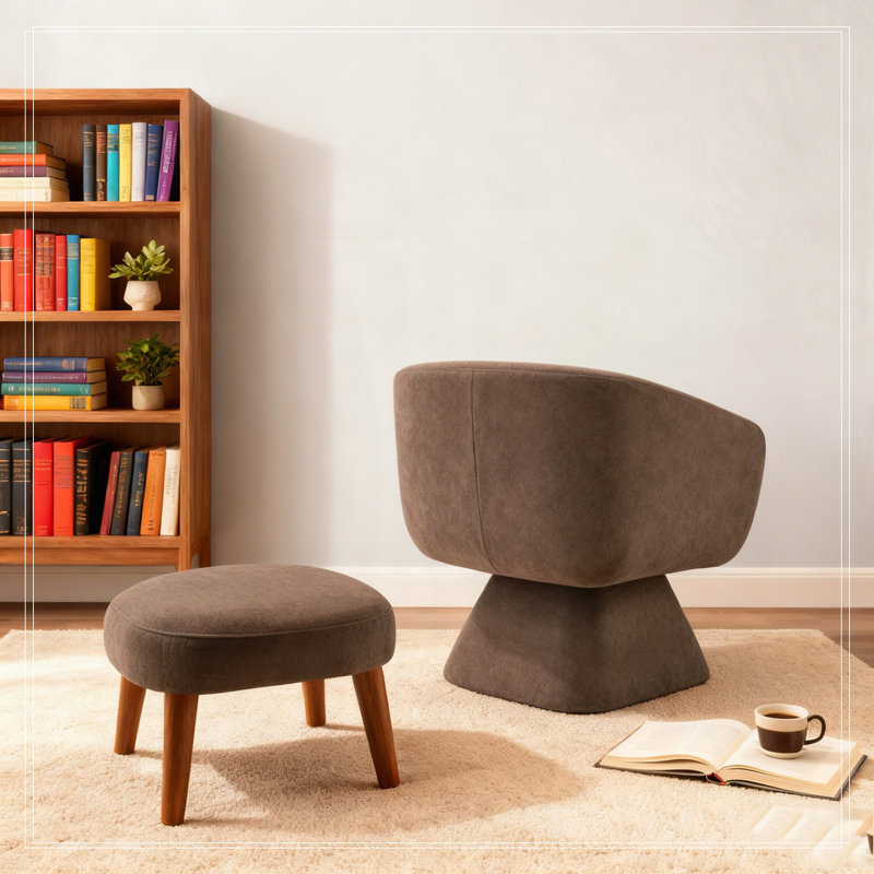Chaise de loisir rembourrée avec repose-pieds, Gris foncé