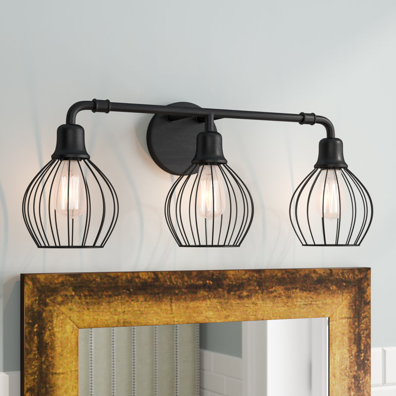 Cagney 3-Light Vanity Light - Black, Matte Black
