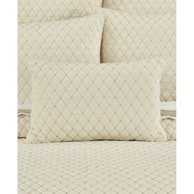 Coussin Grandeur - Boudoir matelassé blanc hiver