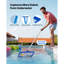Ensemble de nettoyage de piscine avec rince-feuilles et 2 brosses