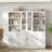 71'' H X 70.8'' W Standard Bookcase Cabinet With Tempered Glass Doors & Led Lights (2A+B)-875957133